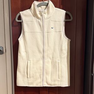 Vineyard Vines Women's Ivory Fleece Vest